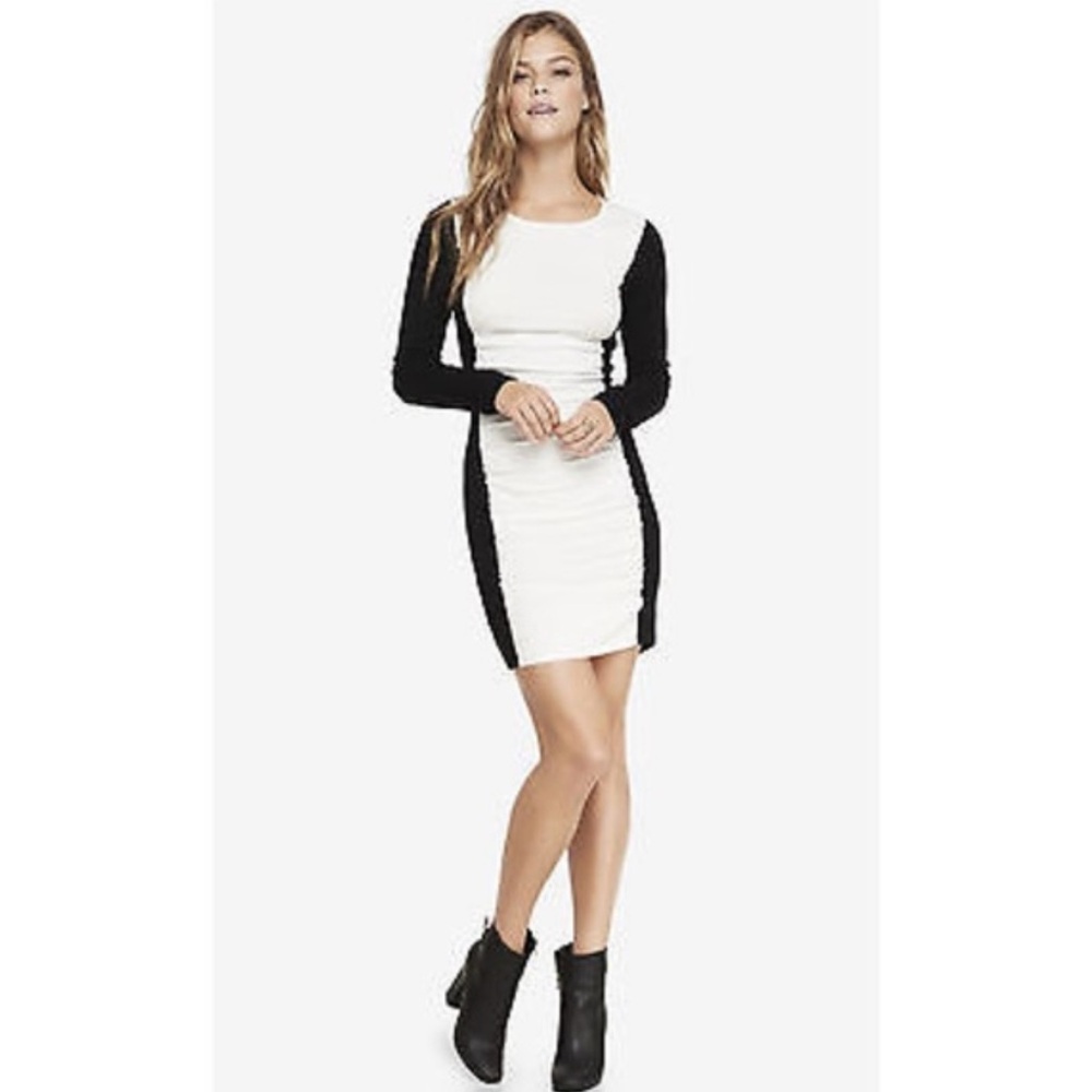 Express Color Block Sweater Dress